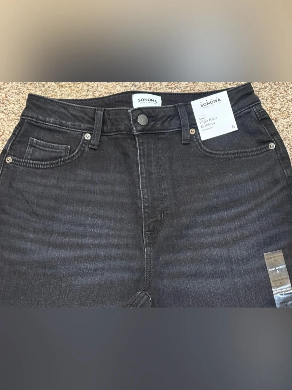SONOMA Curvy High Rise Bootcut Jeans - Black Wash Womens 8 NWT - Picture 4 of 6